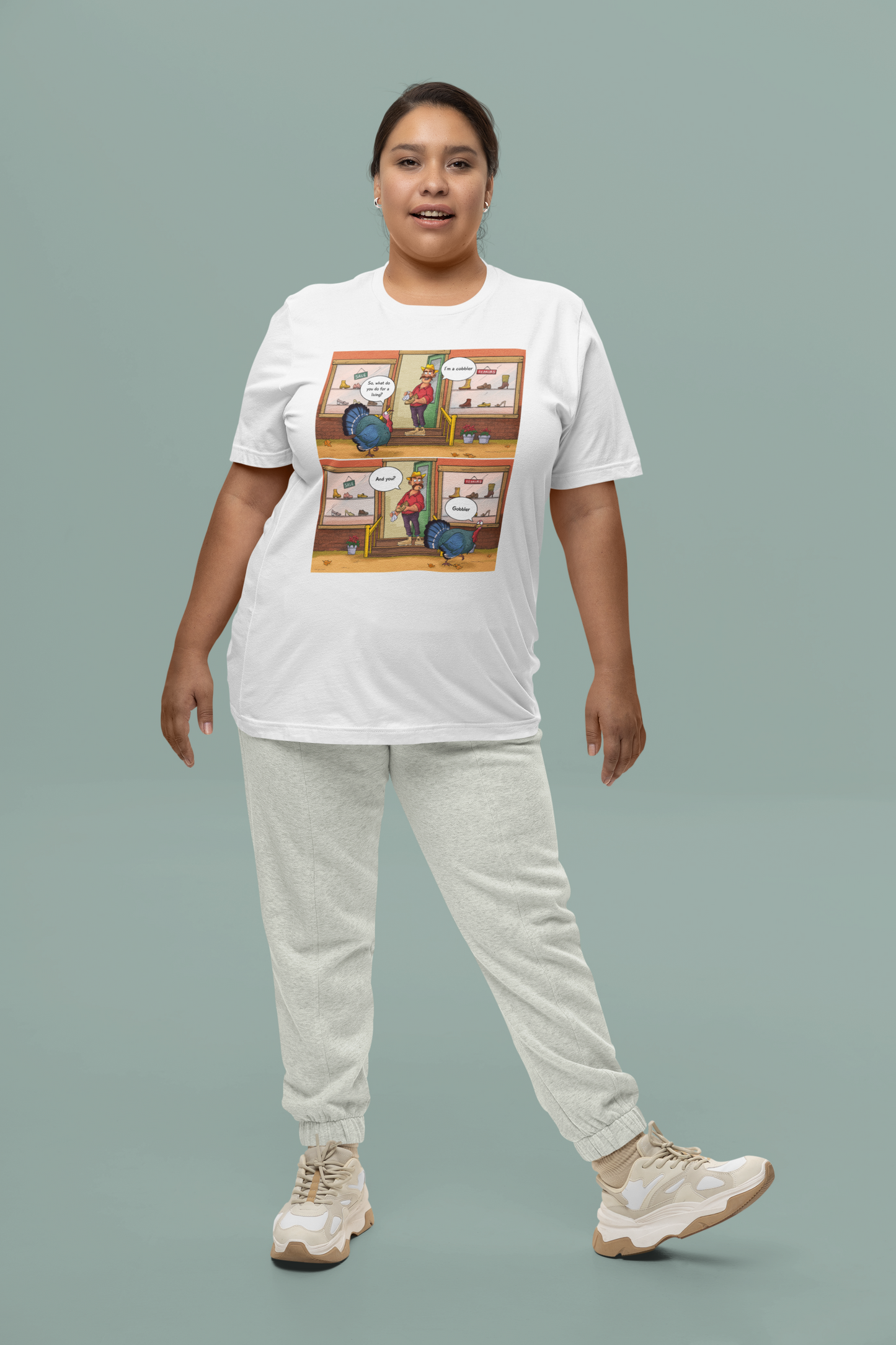 Cobbler Meets Gobbler - Unisex Jersey Short Sleeve Tee