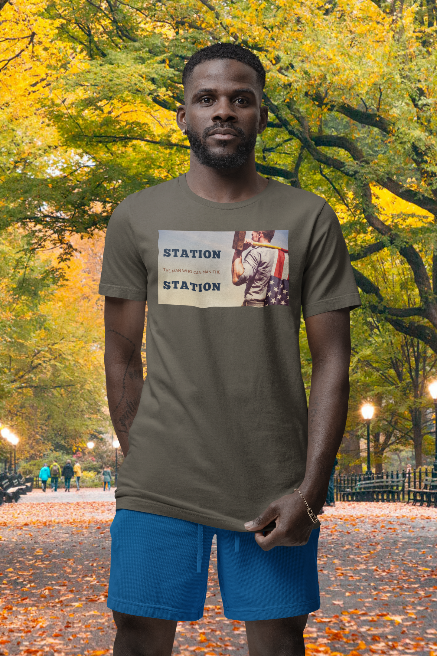 Station The Man Who Can Man The Station - Unisex Jersey Short Sleeve Tee