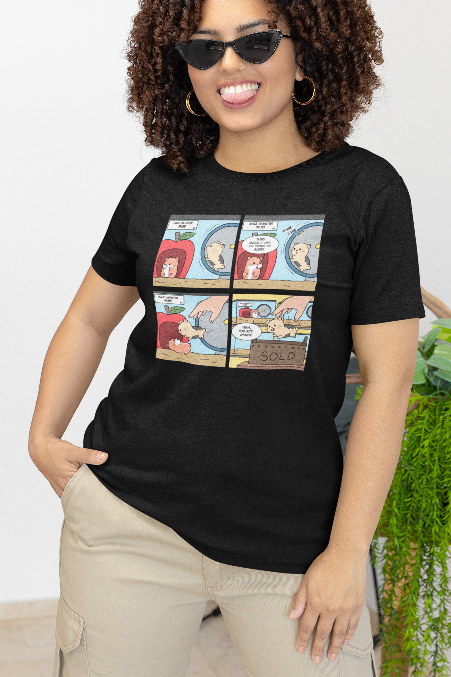 Pet Store Hamster Says "Yeah, You Got Owned!" - Unisex T-Shirt