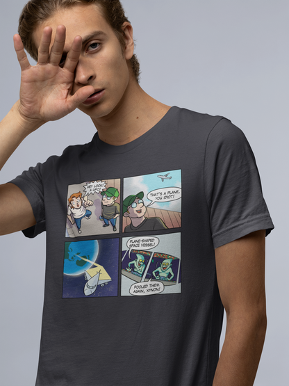 Plane-Shaped Space Vessel - Unisex T-Shirt