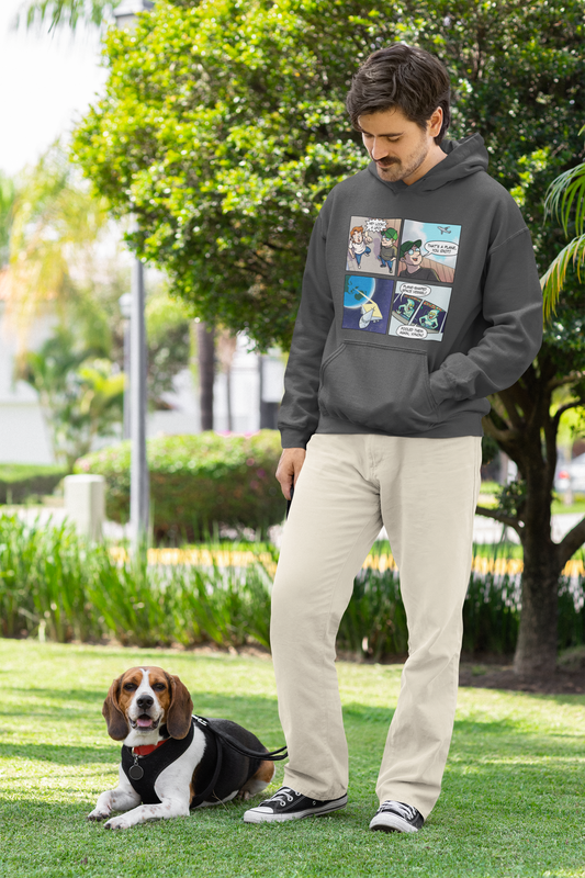 Plane-Shaped Space Vessel - Unisex Heavy Blend™ Hooded Sweatshirt