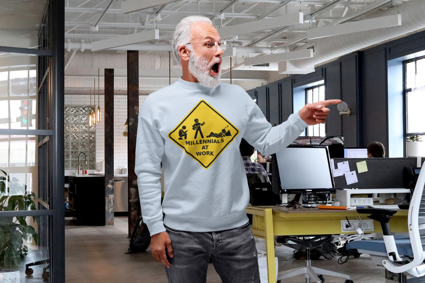 Millennials At Work -  Heavy Blend™ Crewneck Sweatshirt