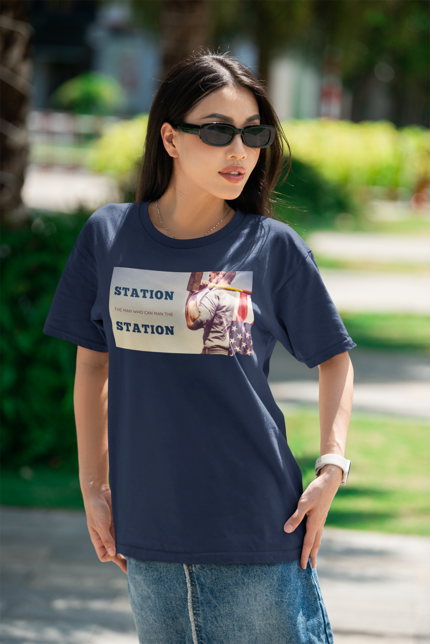 Station The Man Who Can Man The Station - Unisex Jersey Short Sleeve Tee