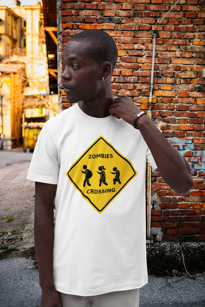 Zombies Crossing - Unisex Jersey Short Sleeve Tee