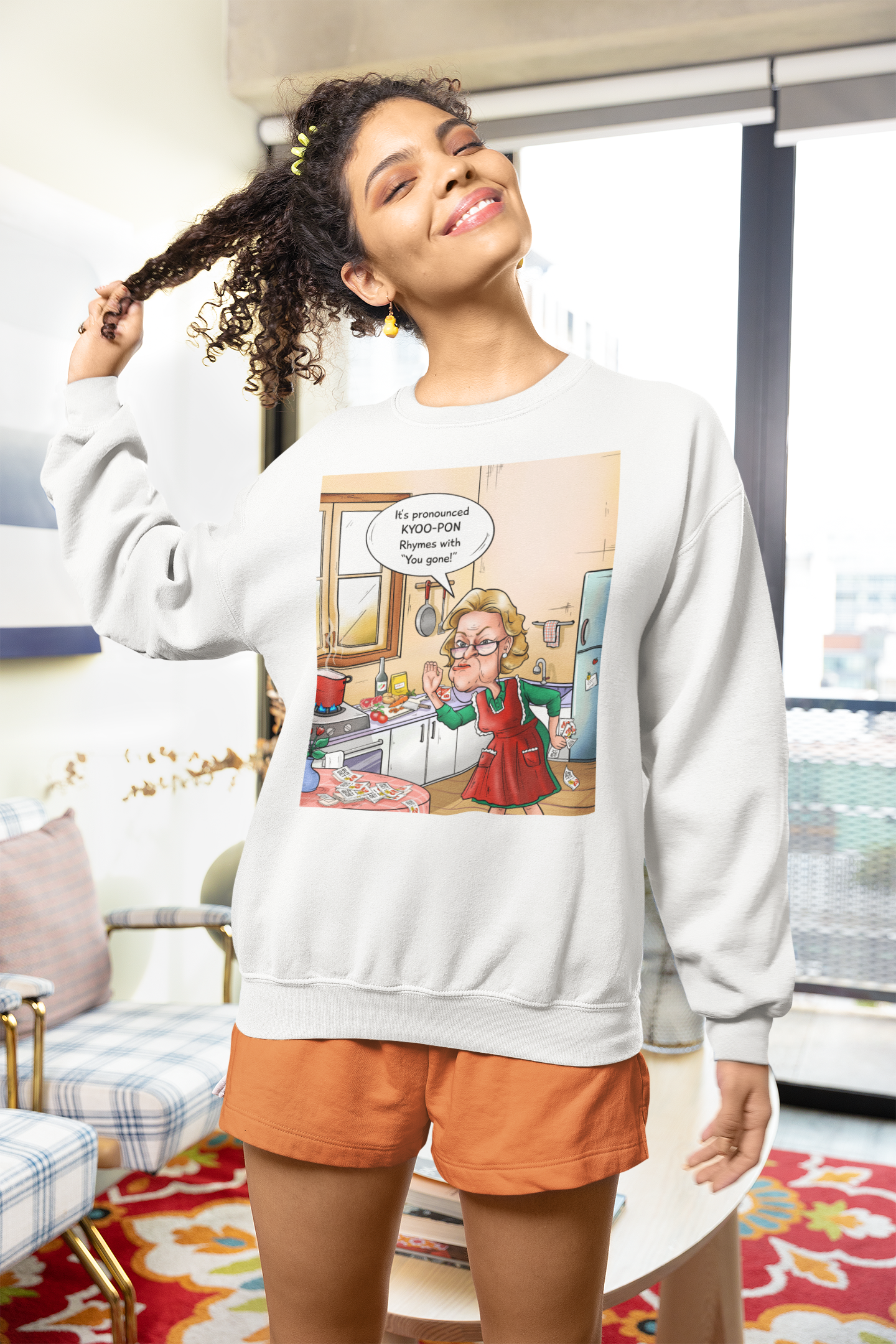It's Pronounced KYOO-PON Rhymes With "You Gone!" - Unisex Heavy Blend™ Crewneck Sweatshirt